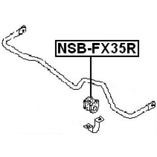 Втулка (сайлентблок) заднего стабилизатора FEBEST NSB-FX35R фото 2 Втулка (сайлентблок) заднего стабилизатора FEBEST NSB-FX35R фото 2