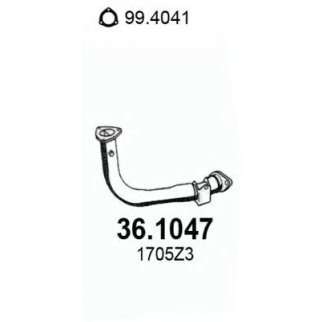 Приемная труба глушителя ASSO 36.1047 фото