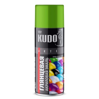 Эмаль универсальная акриловая RAL 6018 салатовая высокоглянцевая KUDO KUDO KUA6018 фото