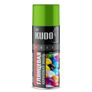 Эмаль универсальная акриловая RAL 6018 салатовая высокоглянцевая KUDO KUDO KUA6018 фото