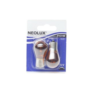 Лампа 12V PY21W 21W BAU15s NEOLUX Standart 2 шт. блистер N581-02B фото