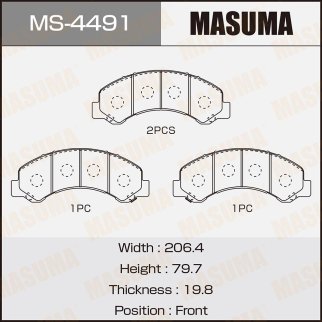 Колодки дисковые MASUMA, AN-656WK, PF-4491 front (1/12) фото