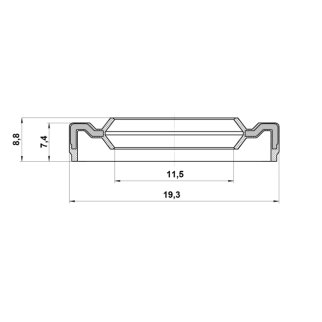 САЛЬНИК ШТОКА КПП 11.5X19.3X7.4X8.8 фото 2