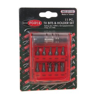 Набор вставок TORX 1/4" (T7-T40) с держателем 11пр ROCK FORCE фото 1