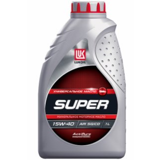 Масло моторное ЛУКОЙЛ СУПЕР 15W40 SG/CD 1л мин. фото