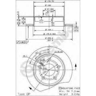 Диск тормозной UV Coated зад фото
