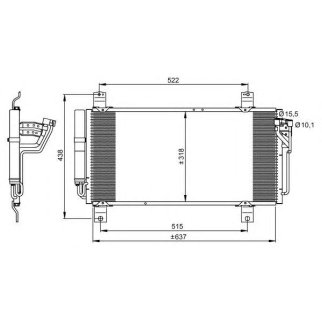 Радиатор кондиционера (конденсер) NRF 35949 фото