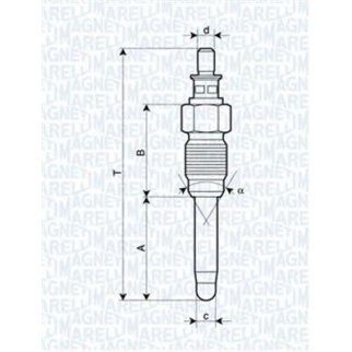 Свеча накаливания Magneti Marelli 062900059304 фото