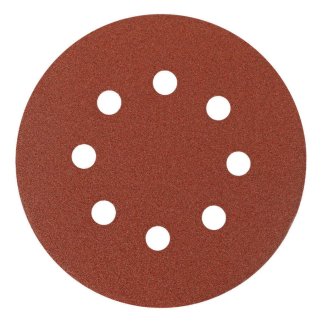 Круг абразивный на ворс. подложке под "липучку" перфорированный P150 125мм 5шт MATRIX фото 2