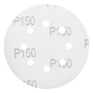 Круг абразивный на ворс. подложке под "липучку" перфорированный P150 125мм 5шт MATRIX фото 3