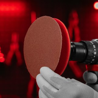 Круг абразивный на ворс. подложке под "липучку" перфорированный P150 125мм 5шт MATRIX фото 6