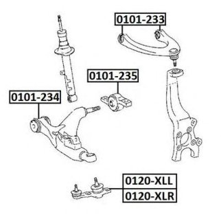 Сайлентблок ASVA 0101-233 фото