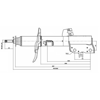 Амортизатор передний R NISSAN T31 2007.08-2015.03 FEBEST 02660801FR фото 2