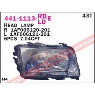 Фара правая DEPO 441-1113R-LD-E фото