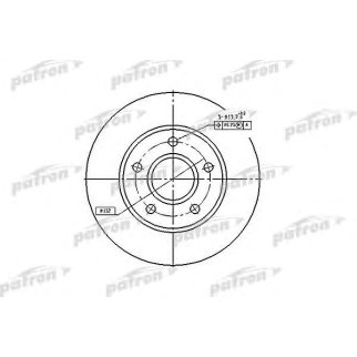 Диск тормозной передн FORD: SCORPIO I 85-94, SCORPIO I седан 86-94, SCORPIO I универсал 88-94 фото