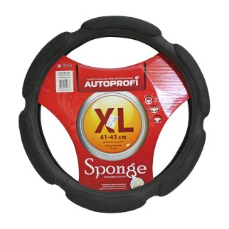 Оплетка на руль SP-5026 (XL) BLACK алькантара AUTOPROFI фото