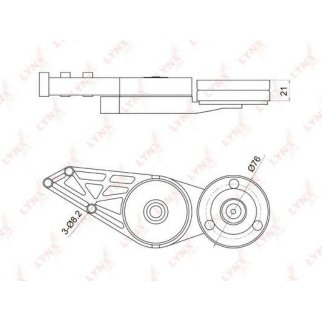 Натяжитель ремня LYNXauto PT-3002 фото