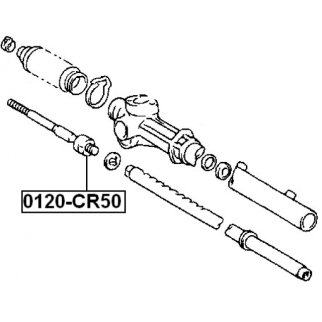 0122-CR50_тяга рулевая! Toyota Lite/Townace 2.0i/2.2D/1.8i 96-07 фото 2