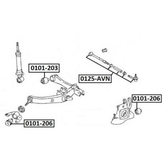Сайлентблок ASVA 0101-206 фото