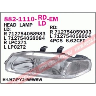 Фара передн прав с ЭК ROVER: 400-SERIE 95-00 фото