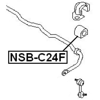 Втулка (сайлентблок) переднего стабилизатора FEBEST NSB-C24F фото 2