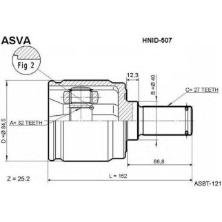 ШРУС внутренний ASVA HNID-507 фото