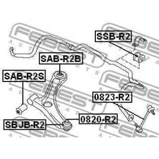 Стойка переднего стабилизатора FEBEST 0823-R2 фото