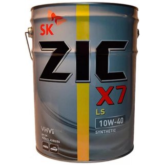 Масло моторное ZIC X7 LS 10W-40 синтетическое 20 л 192620 фото