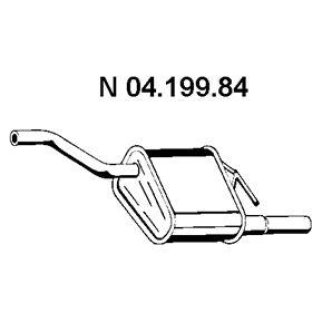 Глушитель 99-04 задняя часть седан FORD FOCUS I фото