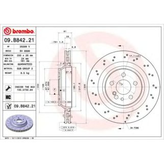 Диск тормозной brembo 09.B842.21 фото
