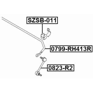 Втулка (сайлентблок) заднего стабилизатора FEBEST SZSB-011 фото 2