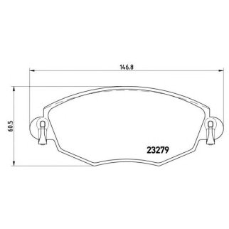 Колодки тормозные передние к-кт brembo P 24 060 фото