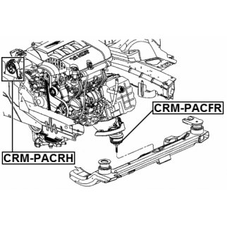 Опора двигателя передняя FEBEST CRM-PACFR фото 2