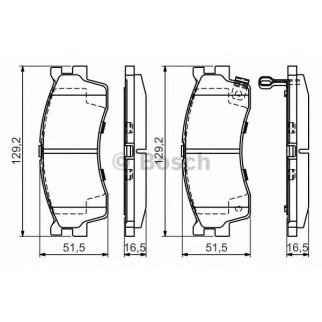 Колодки тормозные передние к-кт BOSCH 0 986 494 146 фото
