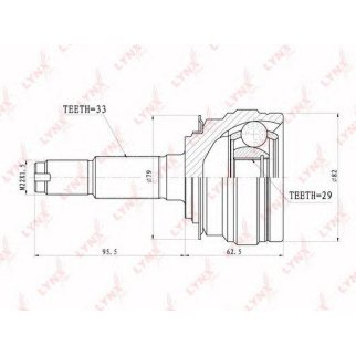 CO-1801_ШРУС наружный к-кт! Daewoo Lanos 1.5/Nubira/Espero 2.0 95> фото