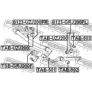Стойка переднего стабилизатора FEBEST 0123-GRJ200FL фото