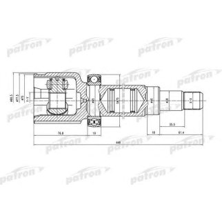 ШРУС внутренний передний PATRON PCV5036 фото