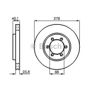 Диск тормозной передний вентилируемый BOSCH 0 986 478 967 фото
