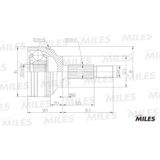 ШРУС RENAULT CLIO II/KANGOO/NISSAN 1.2-1.9DTI 97-09 нар. +ABS фото