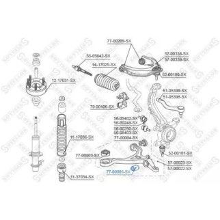 77-00005-SX_сайлентблок рычага пер.! Honda Accord 2.0-2.4/2.2CTDi 03> фото