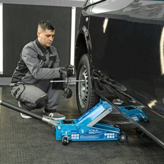 Домкрат подкатной гидравлический 3т 135-465мм быстрый подъем QUICK LIFT проф STELS фото 14