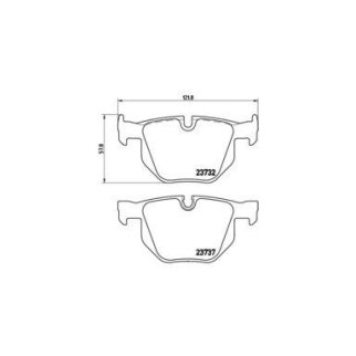 Колодки тормозные задние к-кт brembo P 06 033 фото