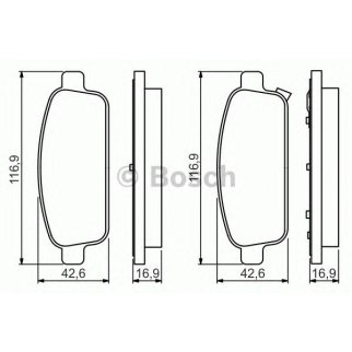 Колодки тормозные задние дисковые к-кт BOSCH 0 986 495 259 фото