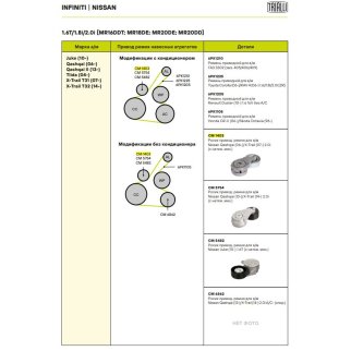 Ролик-натяжитель ручейкового ремня TRIALLI CM1403 фото 4