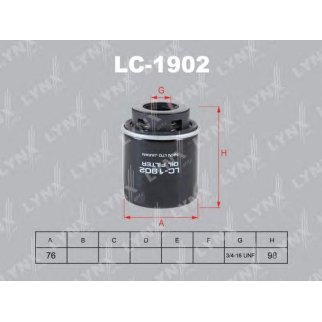 Фильтр масляный LYNXauto LC-1902 фото