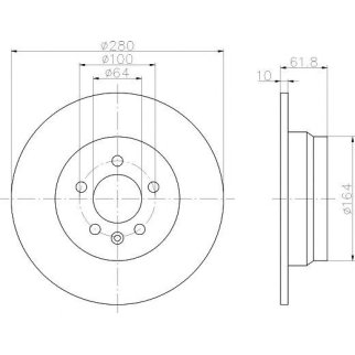 Диск тормозной задний TEXTAR 92103500 фото