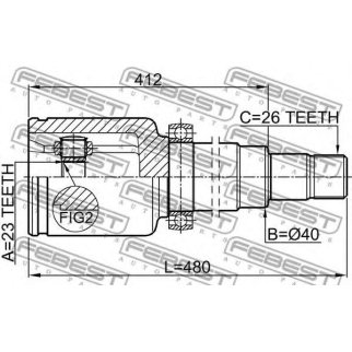 ШРУС внутренний FEBEST 2111-CB320ATRH фото