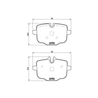 Колодки тормозные задние к-кт brembo P 06 061 фото