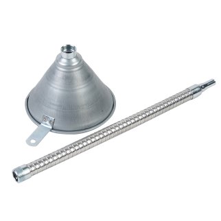 Воронка 140мм дл.370мм металлическая с гибким наконечником JTC фото 2