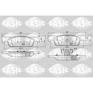 Колодки тормозные SASIC 6214029 фото